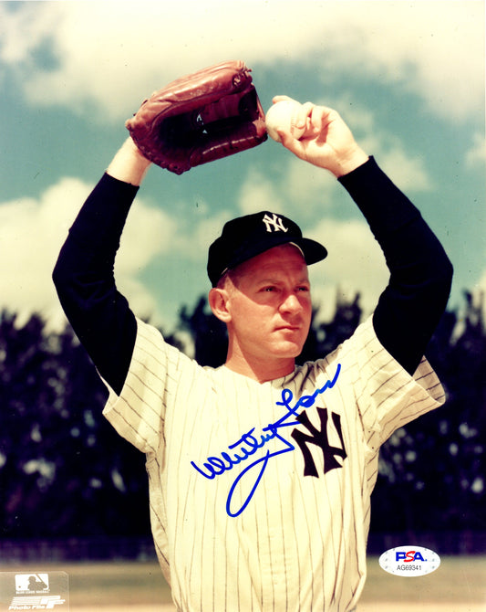 Whitey Ford autographed signed 8x10 photo MLB New York Yankees PSA COA WS Champ