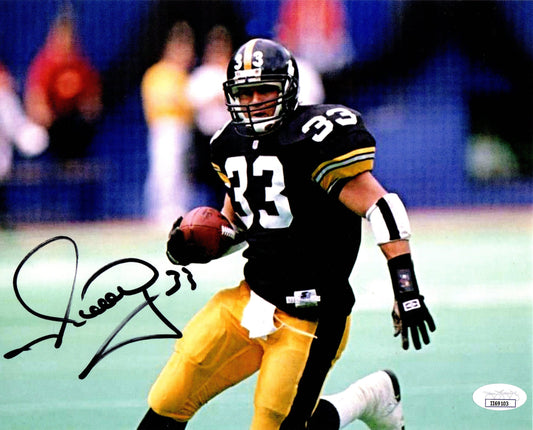 Merrill Hoge autographed signed 8x10 photo NFL Pittsburgh Steelers JSA COA