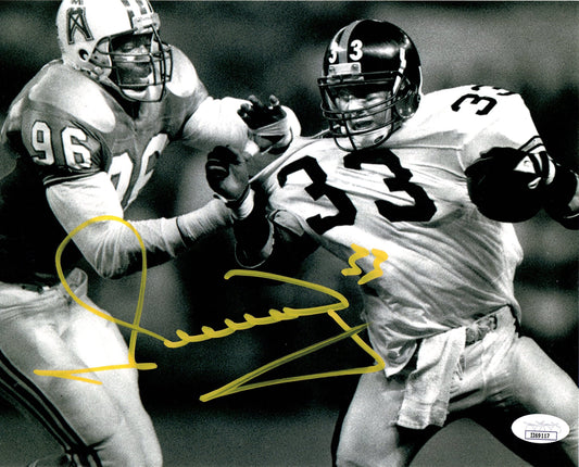Merrill Hoge autographed signed 8x10 photo NFL Pittsburgh Steelers JSA COA