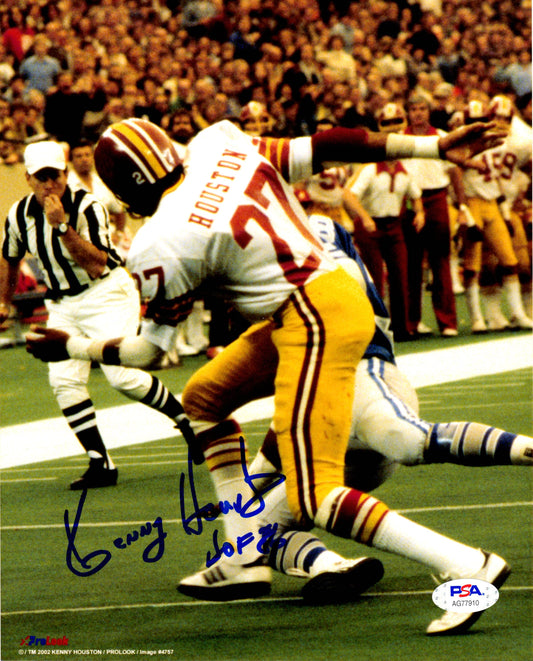 Kenny Houston autographed signed inscribed 8x10 photo Washington Redskins PSA