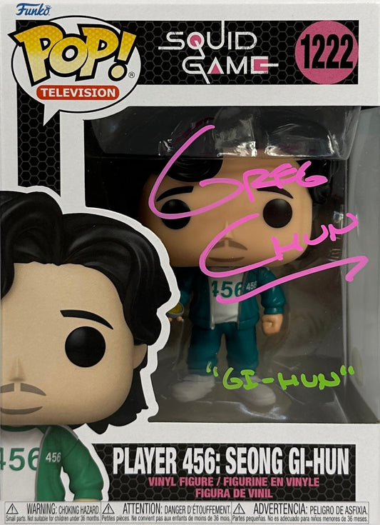 Greg Chun Autographed signed Inscribed Funko Pop #1222 Squid Game JSA COA
