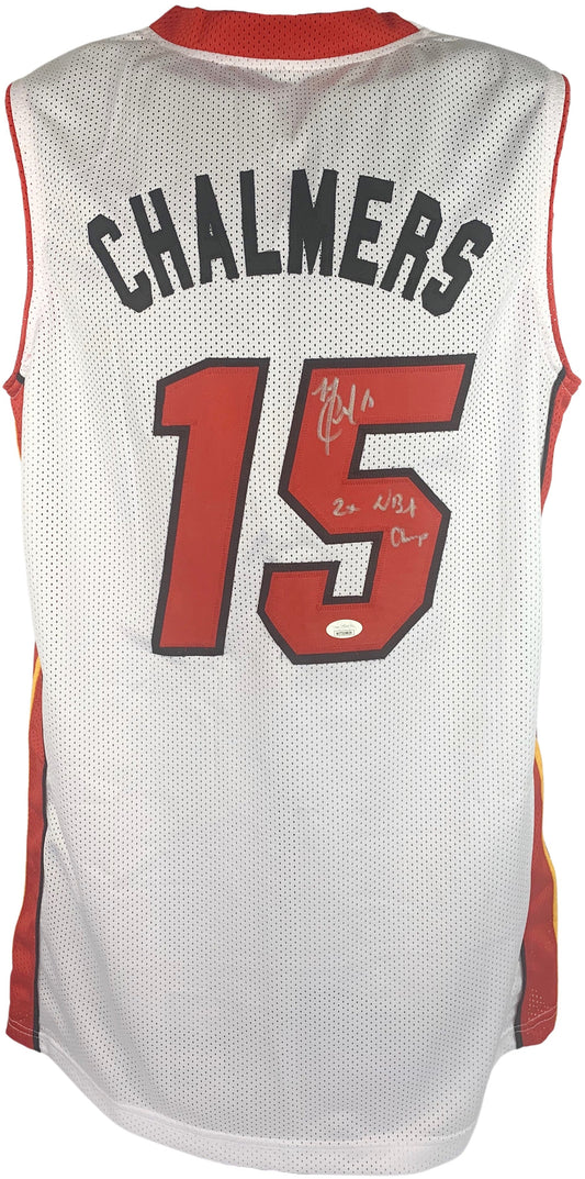 Mario Chalmers signed jersey autographed inscribed NBA Miami Heat JSA ITP COA