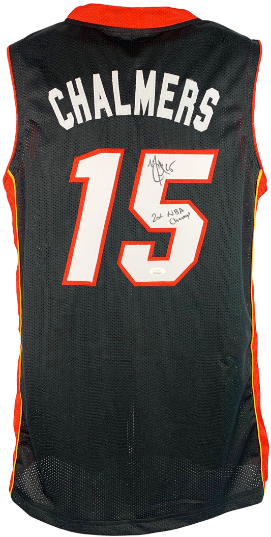 Mario Chalmers signed jersey autographed inscribed NBA Miami Heat JSA ITP COA