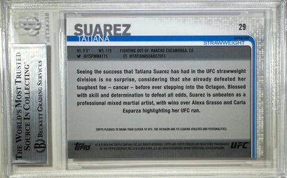 Tatiana Suarez auto card 2019 Topps Chrome #29 UFC BAS Encapsulated