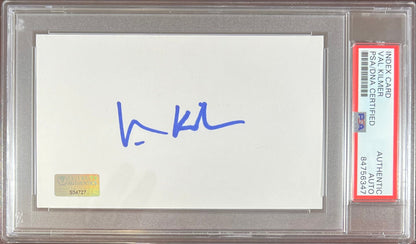 Val Kilmer autographed signed index card PSA Encapsulated Batman Forever