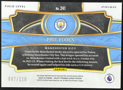 Phil Foden 2023-24 Panini Select #241 Winter Camo /110 Prizm