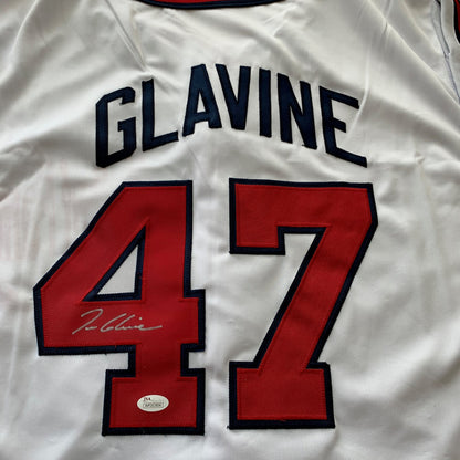 Tom Glavine autographed jersey MLB Atlanta Braves JSA COA CY Young WS MVP