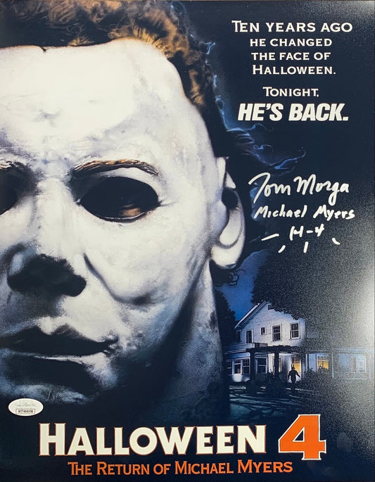 Tom Morga autograph signed inscribed 11x14 photo Halloween Michael Myers JSA COA