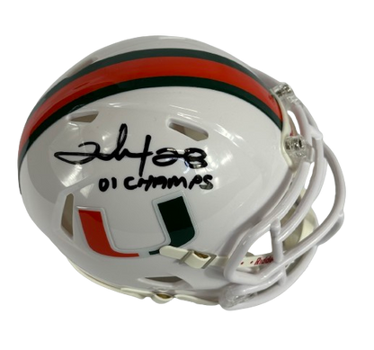 Clinton Portis autographed signed inscribed mini helmet Miami Hurricanes JSA COA