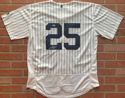 Gleyber Torres autographed signed majestic jersey MLB New York Yankees Beckett