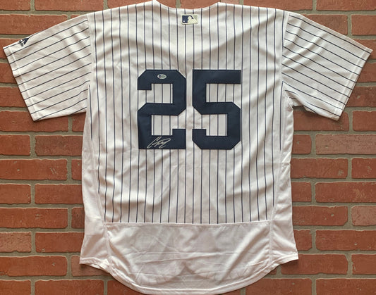 Gleyber Torres autographed signed majestic jersey MLB New York Yankees Beckett