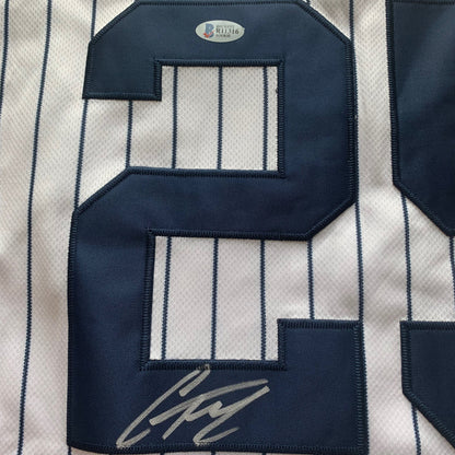 Gleyber Torres autographed signed majestic jersey MLB New York Yankees Beckett