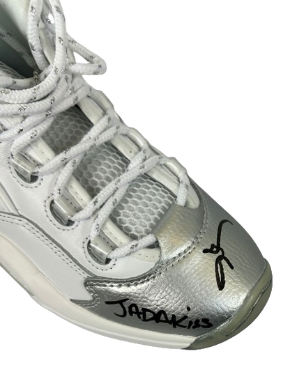 Allen Iverson Jadakiss dual signed 25th Anniversary Sneaker right pair JSA COA