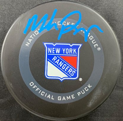 Mike Richter autographed signed authentic puck NHL New York Rangers PSA COA