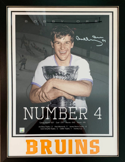 Bobby Orr autographed signed 16x20 framed NHL Boston Bruins Orr Authentication