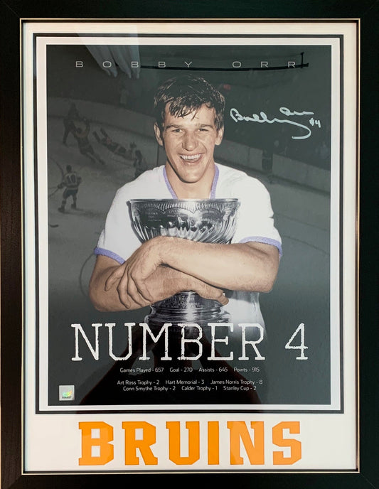 Bobby Orr autographed signed 16x20 framed NHL Boston Bruins Orr Authentication