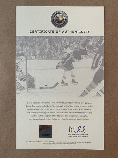Bobby Orr autographed signed 16x20 framed NHL Boston Bruins Orr Authentication