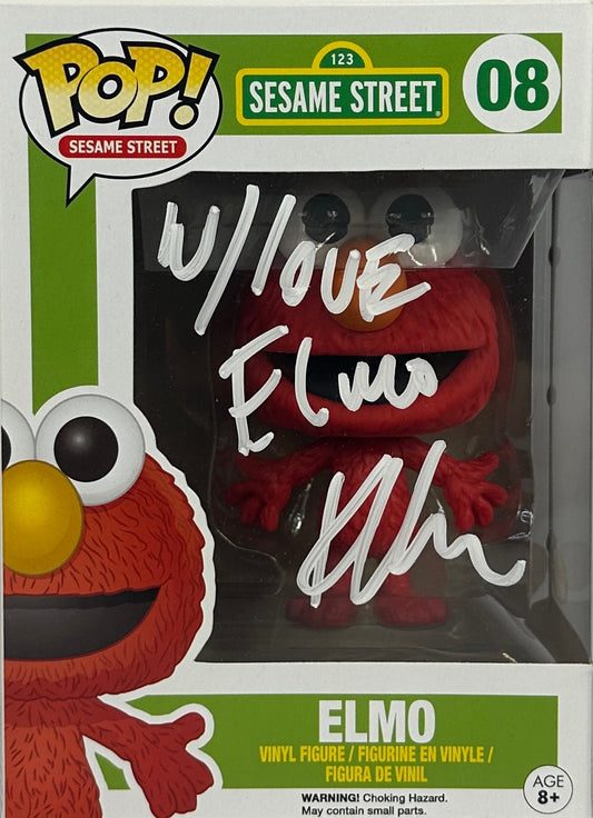 Kevin Clash autographed inscribed Funko Pop #08 JSA COA Sesame Street Elmo