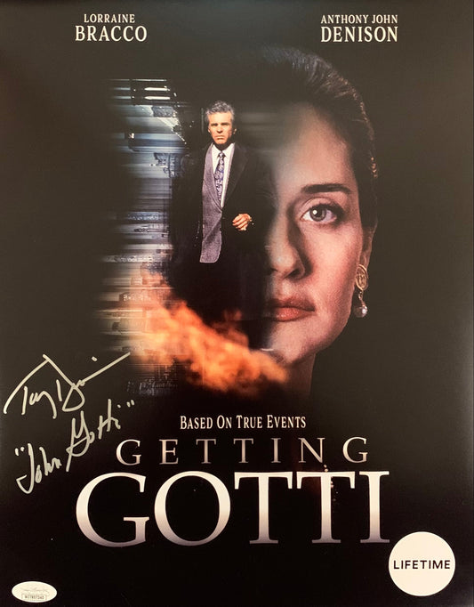 Tony Denison autographed signed inscribed 11x14 photo Getting Gotti JSA Witness