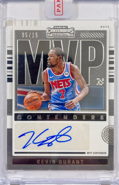 Kevin Durant autographed signed 2022 Panini 5/15 Brooklyn Nets encap