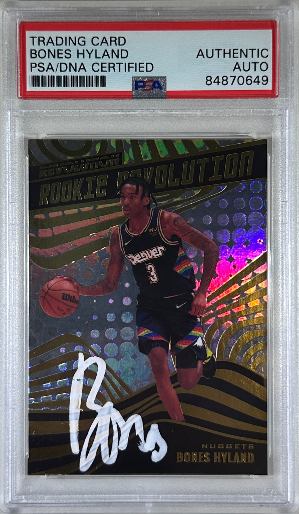 Bones Hyland autographed signed rookie card #6 2022 Panini PSA Encap