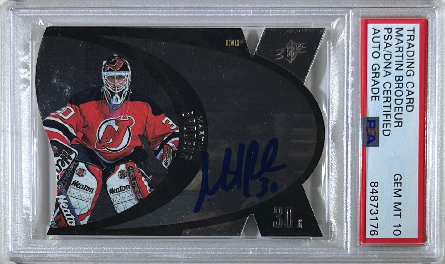 Martin Brodeur auto card Upper Deck #27 1997 New Jersey Devils PSA GEM Mint 10