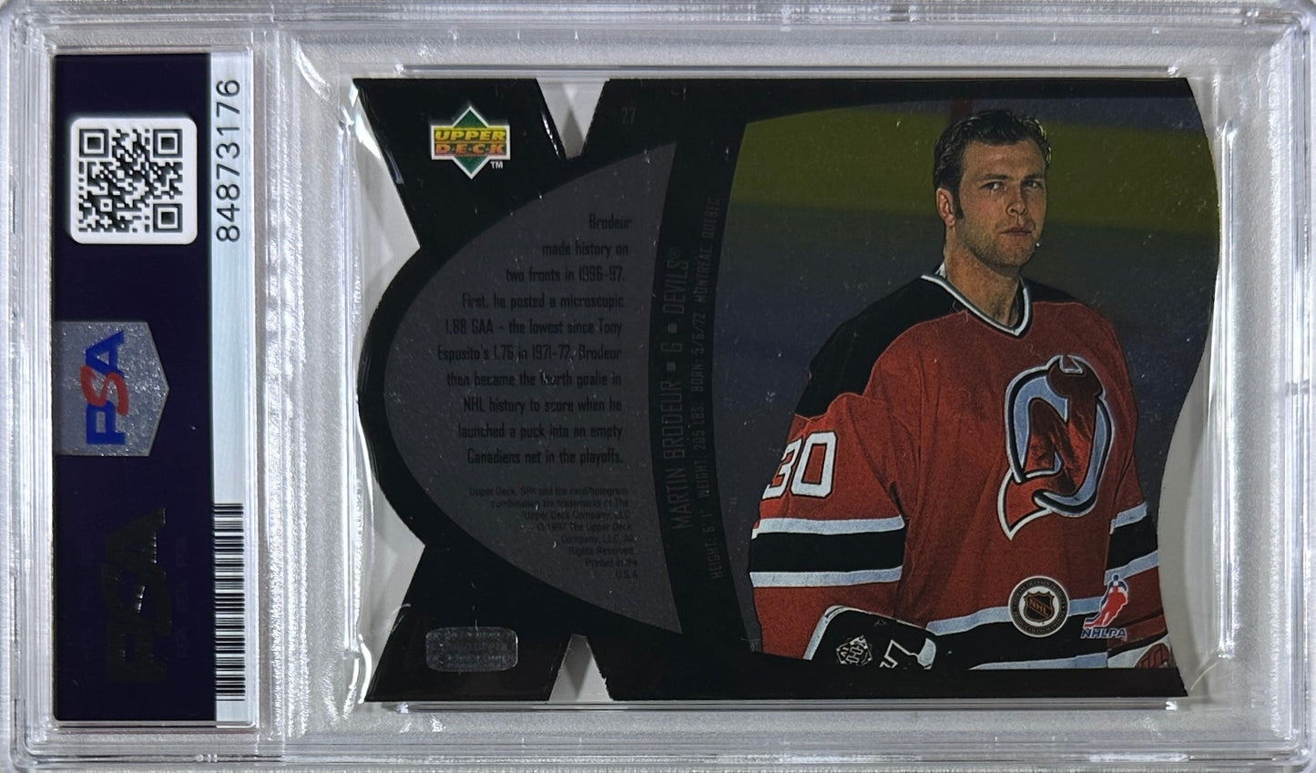 Martin Brodeur auto card Upper Deck #27 1997 New Jersey Devils PSA GEM Mint 10