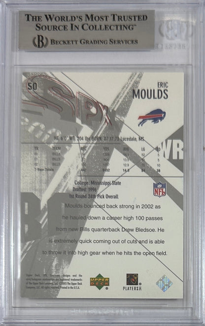 Eric Moulds autographed signed Upper Deck 2003 #50 Buffalo Bills BAS Encap