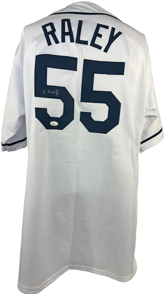 LUKE RALEY AUTOGRAPHED SIGNED PRO WHITE JERSEY JSA COA