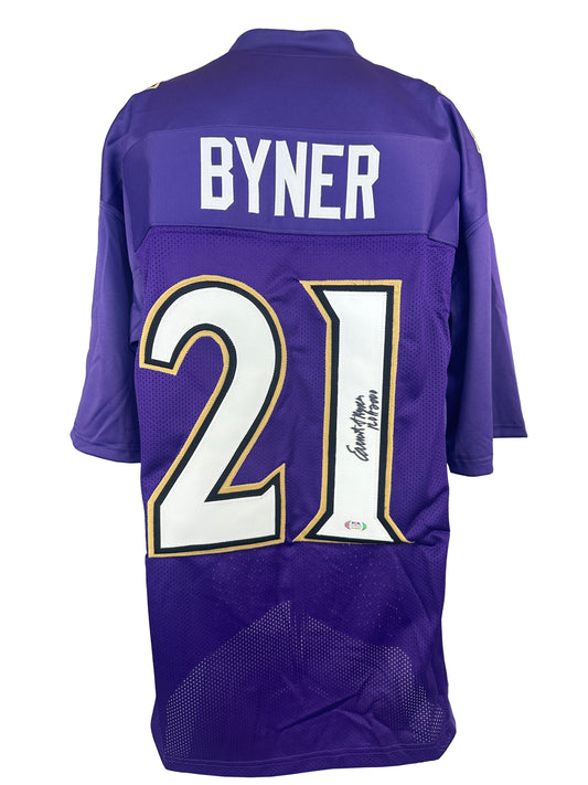 Earnest Byner autographed signed inscribed professional jersey PSA ITP COA