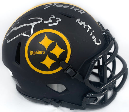 Merrill Hoge autographed signed inscribed Eclipse mini helmet Pitt Steelers JSA