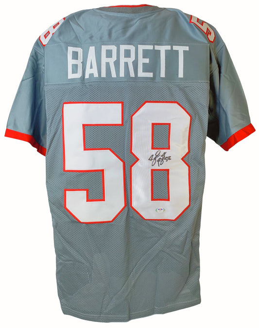 SHAQUIL BARRETT SIGNED CUSTOM GREY PRO STYLE AUTOGRAPHED JERSEY PSA COA