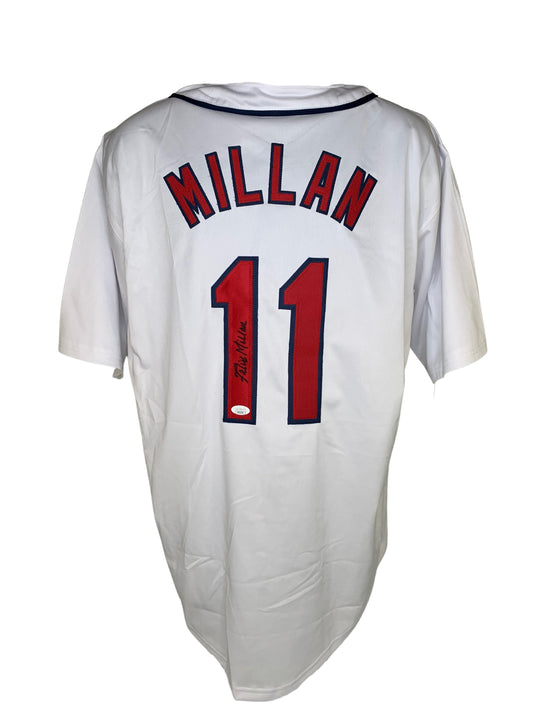 Felix Millan autographed signed jersey MLB Atlanta Braves JSA COA