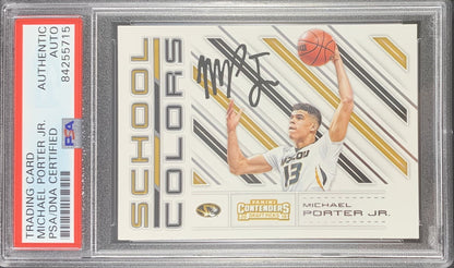 Michael Porter Jr. signed RC Panini Contenders Mizzou Tigers PSA Encapsulated