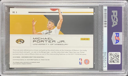 Michael Porter Jr. signed RC Panini Contenders Mizzou Tigers PSA Encapsulated