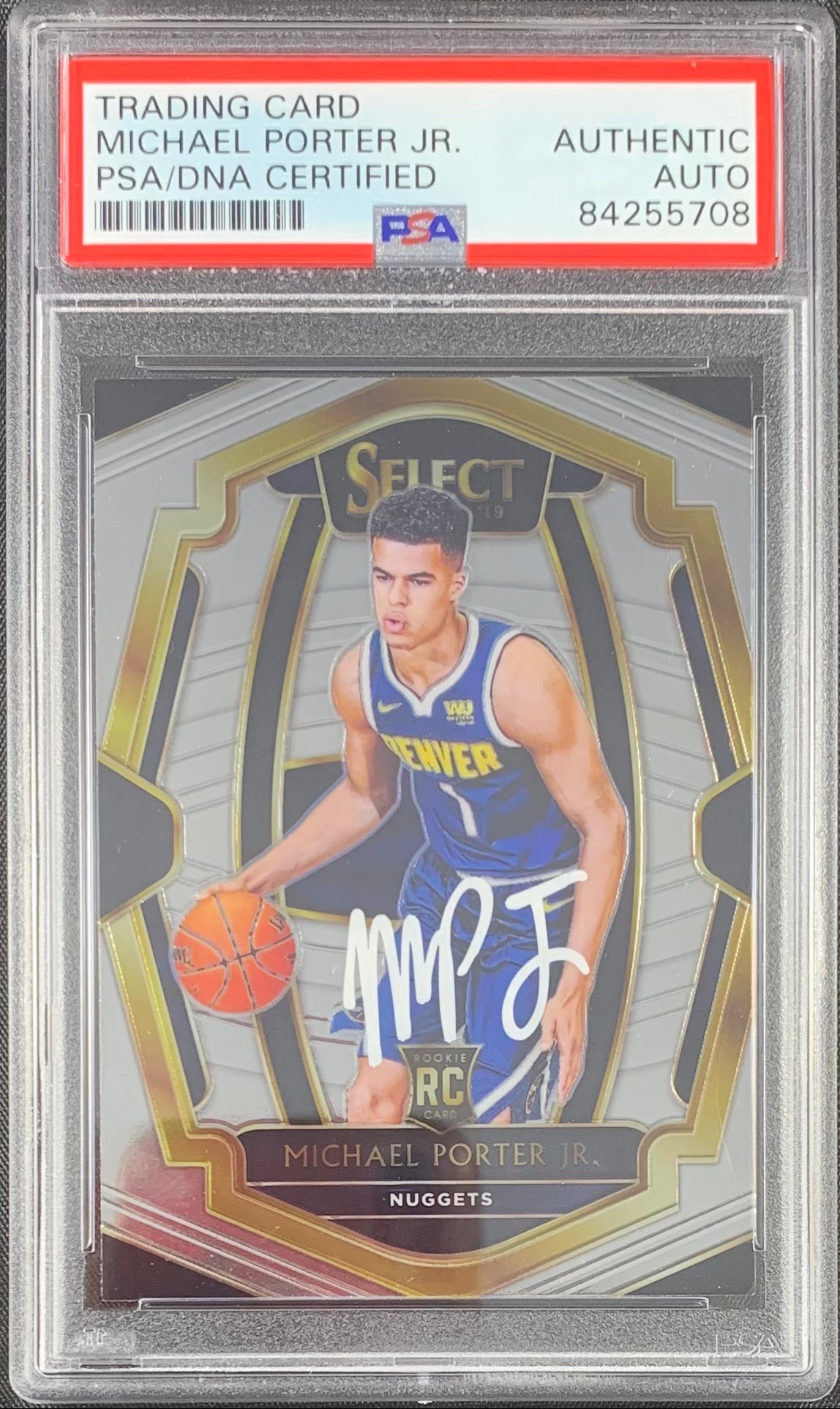 Michael Porter Jr. signed RC Panini Select #134 Denver Nuggets PSA Encapsulated