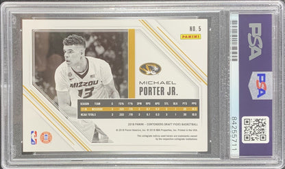 Michael Porter Jr. signed RC Panini Contenders Mizzou Tigers PSA Encapsulated