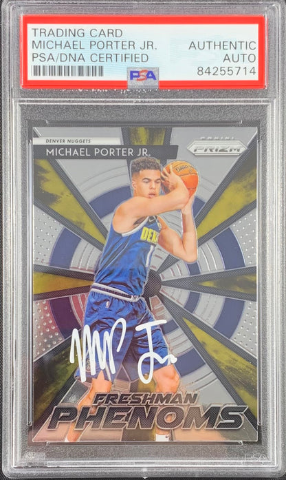 Michael Porter Jr. signed RC Panini Prizm #12 Denver Nuggets PSA Encapsulated