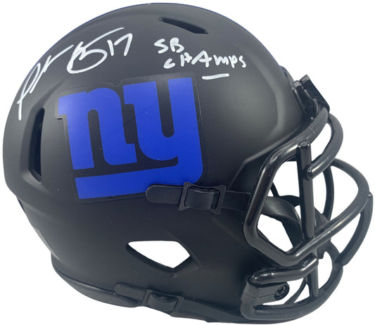 Plaxico Burress autographed inscribed Eclipse Mini Helmet New York Giants PSA
