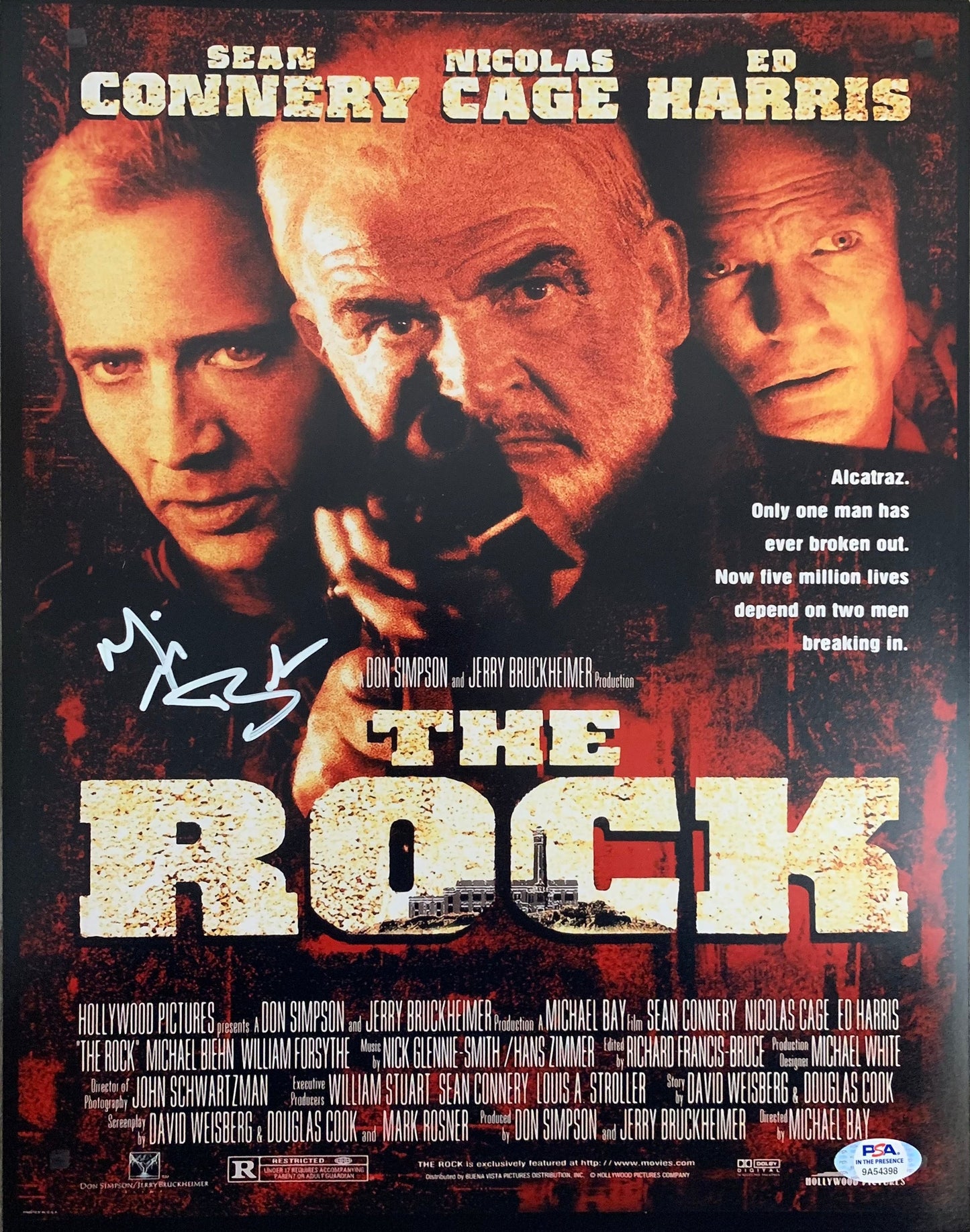 Michael Biehn autographed signed 11x14 photo The Rock PSA COA Terminator Aliens