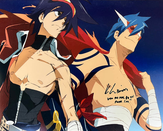 Kyle Hebert autographed inscribed 16x20 photo Gurren Lagann JSA COA Kamina Gohan