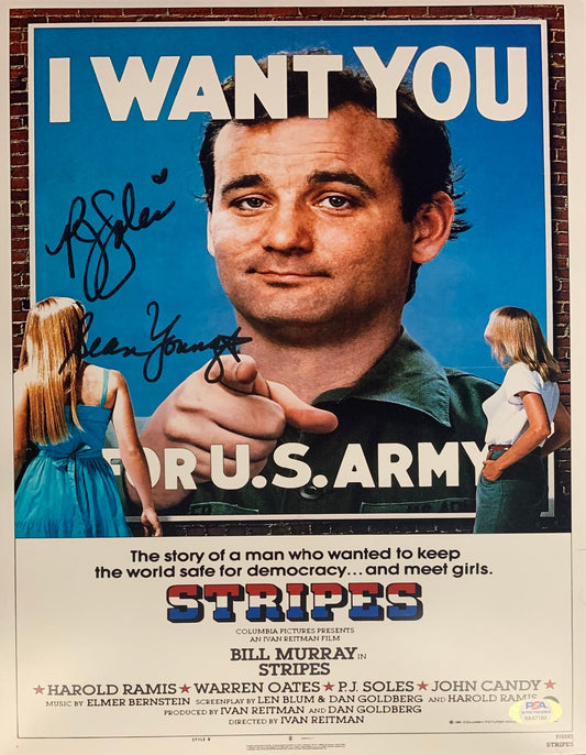 Sean Young & PJ Soles autographed signed 11x14 photo Stripes PSA Witness