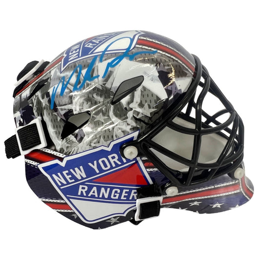 Mike Richter autographed signed mini helmet NHL New York Rangers Beckett