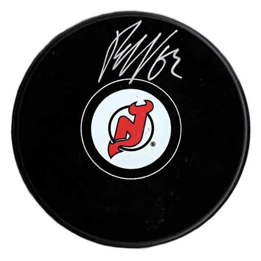 Jesper Bratt autographed signed puck NHL New Jersey Devils JSA COA