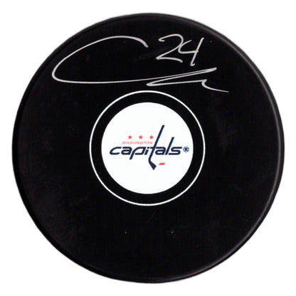 Connor McMichael autographed signed puck NHL Washington Capitals JSA COA