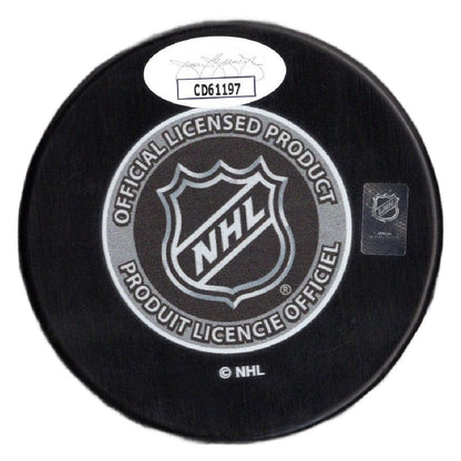 Connor McMichael autographed signed inscribed puck NHL Washington Capitals JSA