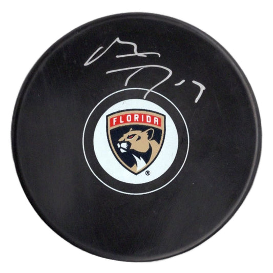Matthew Tkachuk autographed signed puck NHL Florida Panthers JSA COA