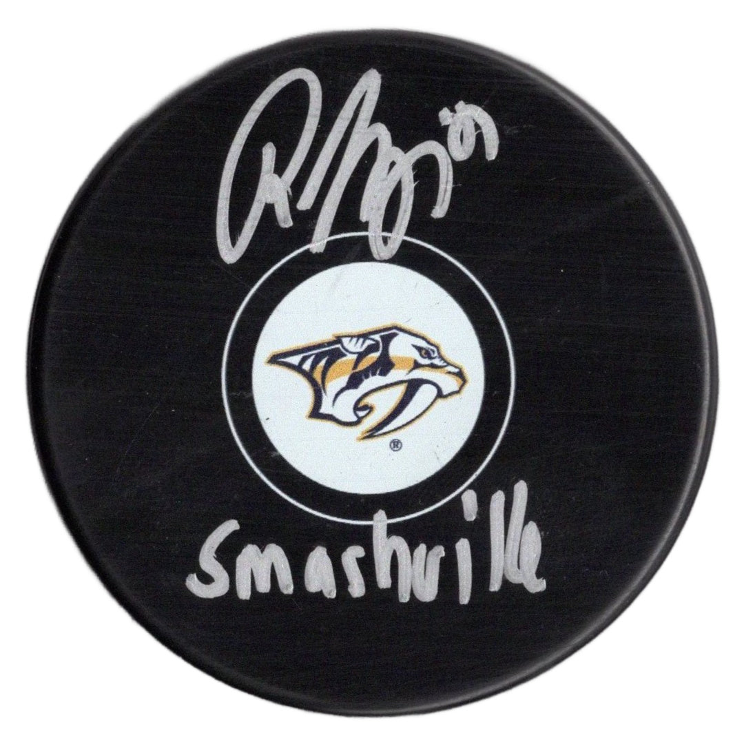 Roman Josi inscribed signed puck NHL Nashville Predators JSA COA