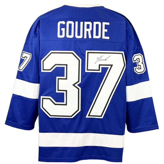Yanni Gourde autographed signed jersey NHL Tampa Bay Lightning JSA COA