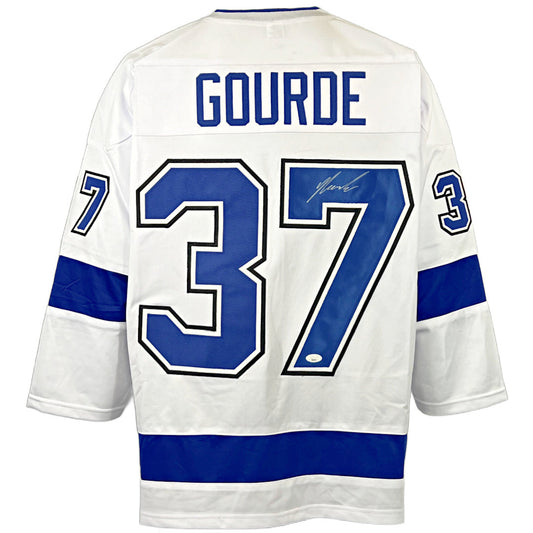 Yanni Gourde autographed signed jersey NHL Tampa Bay Lightning JSA COA